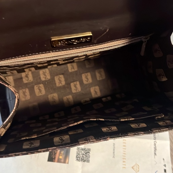 Vintage YSL top handle flap bag stitched crocodile leather - Picture 8 of 9